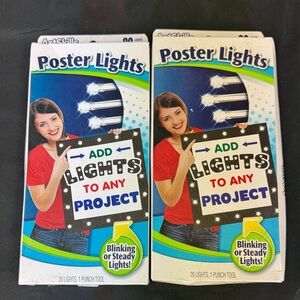 Art Skills Poster Lights with Blinking or Steady Feature requires 2 AA BATTERIES